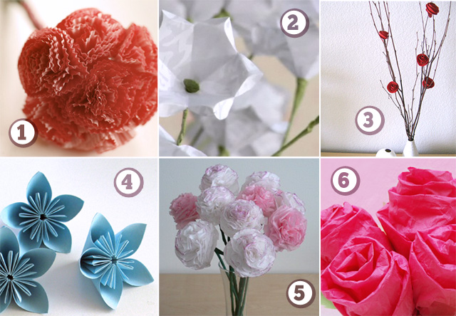 Six Great Paper Flower Tutorials
