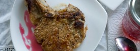 Pork chop with raspberry jalapeno glaze