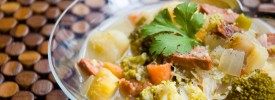 Masha's Latin vegetable soup... plus chorizo