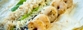 Black Bean Hummus Shrimp Wraps