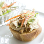 Healthy Chicken Salad on Toasted French Bread