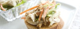 Healthy Chicken Salad on Toasted French Bread