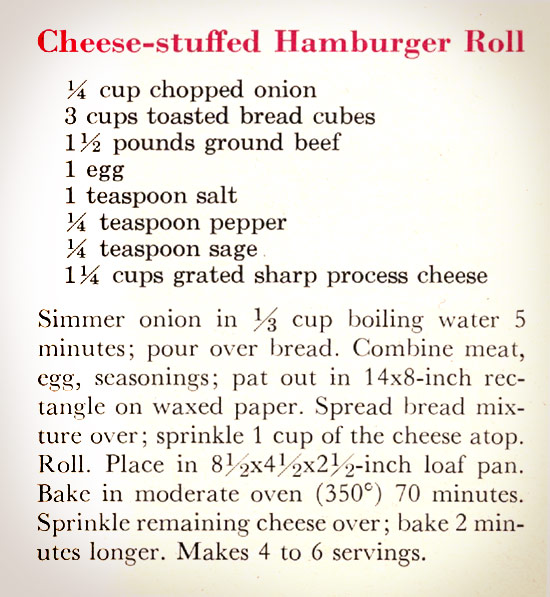 Cheese-Stuffed Hamburger Roll from MEAT COOK BOOK