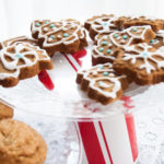 Pretty cookies on pretty Christmas pedestals you can make for pennies.