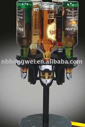 Bar carousel with mismatched bottles