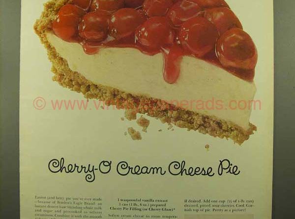Cherry-O Cream Cheese Pie, 1965