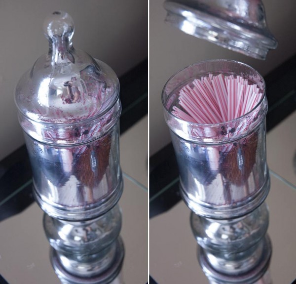 DIY Mercury Glass Stirrer Jar