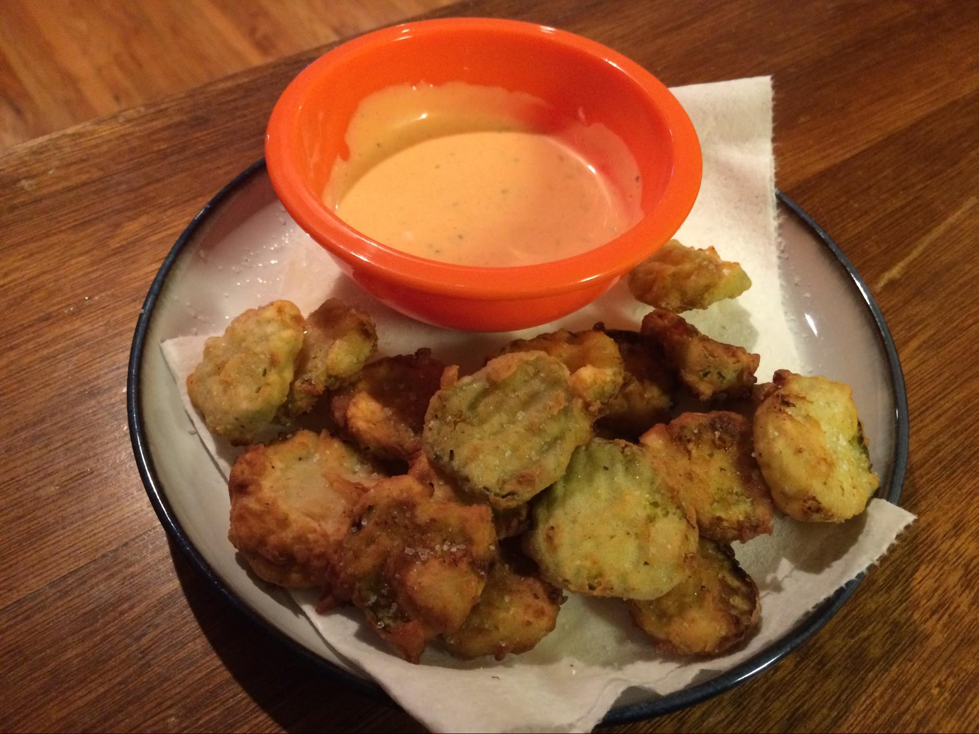 Munch Madness 2015 Hooters Fried Pickles Knuckle Salad