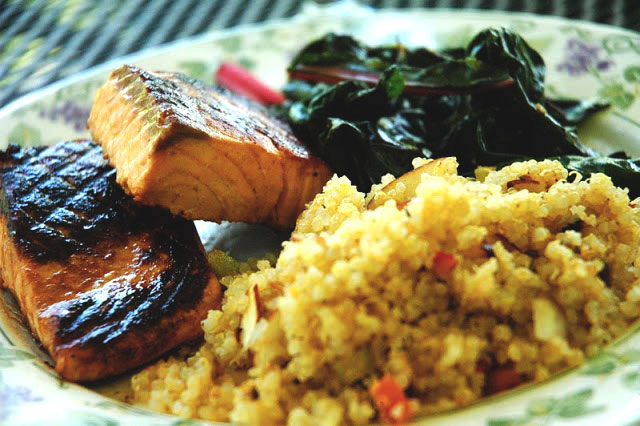 Donna's Quinoa with Grilled Salmon