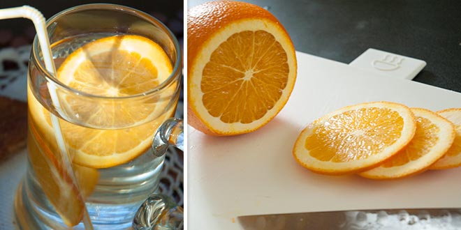 Orange infused water